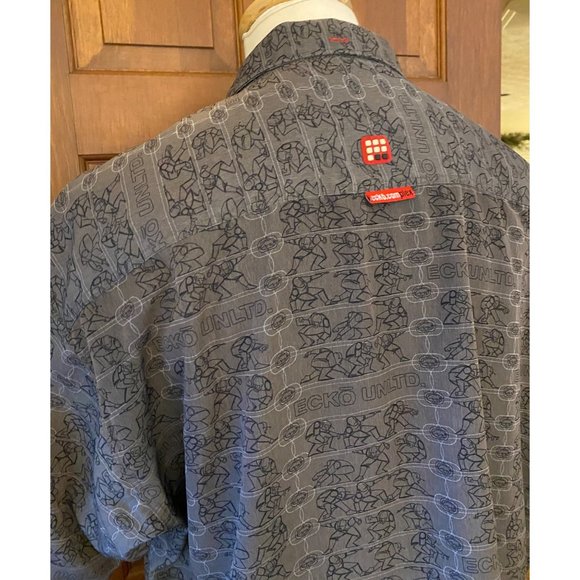 ECKO UNLTD Complex Silver Surfer Graphic Button Down Shirt XL Hip Hop Y2K- RARE - Picture 6 of 16